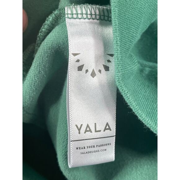 YALA Sweater Womens Small Green Brushed Sweatshirt High Neck Organic Bamboo - Picture 14 of 15